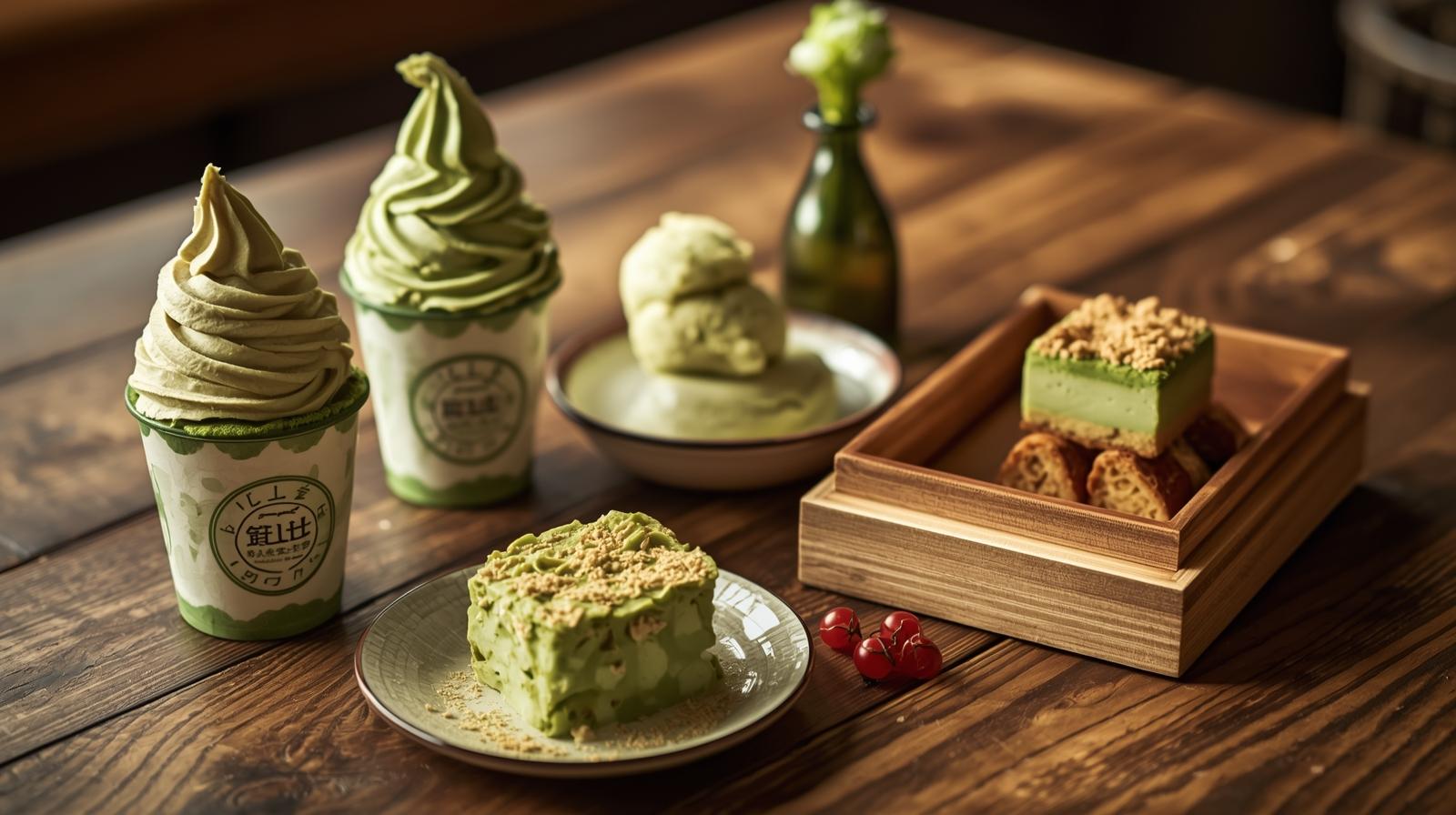 川越で人気の抹茶ソフトクリームや抹茶ティラミスなどの和スイーツ